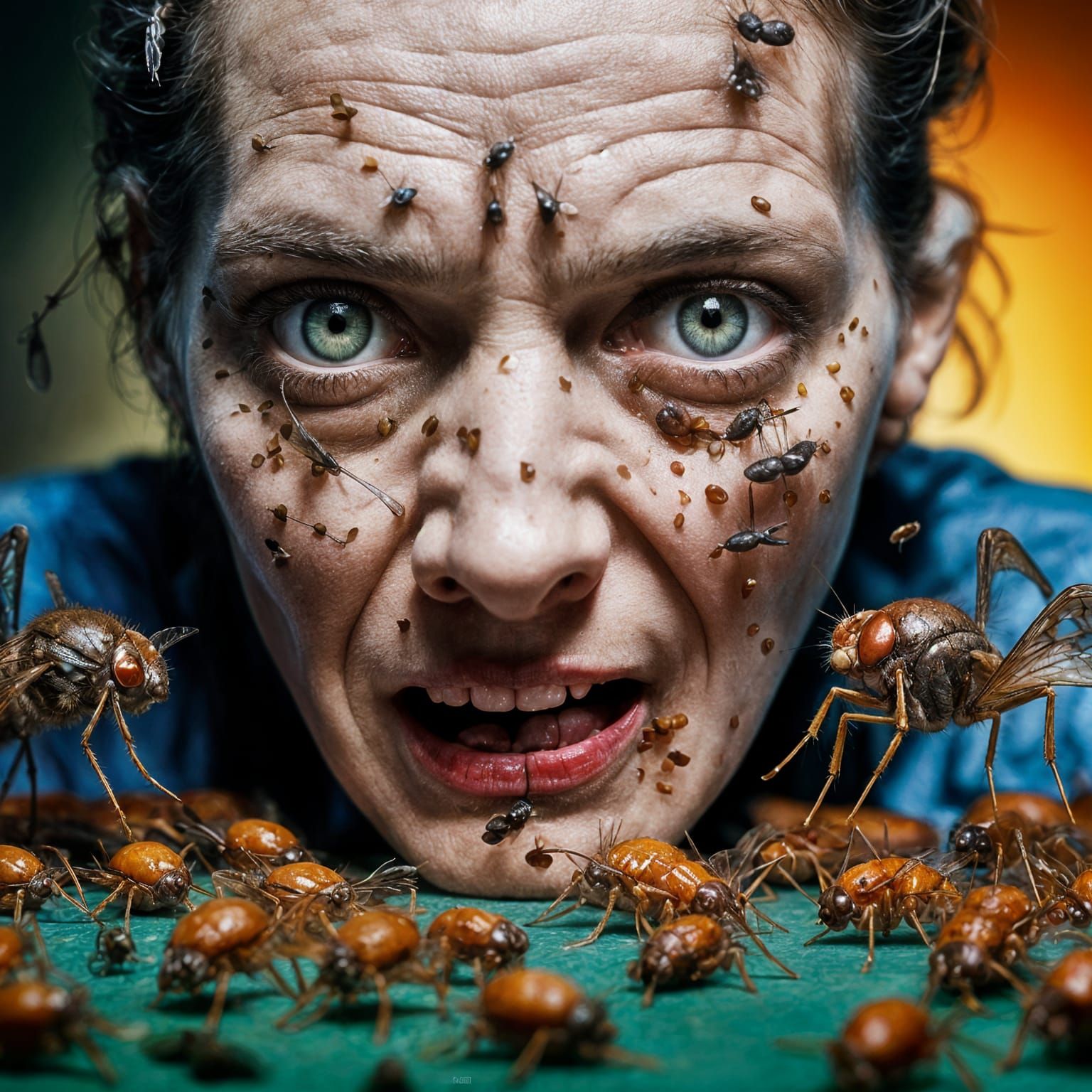 Disturbing Portrait: Evil Lady Serving Body Parts