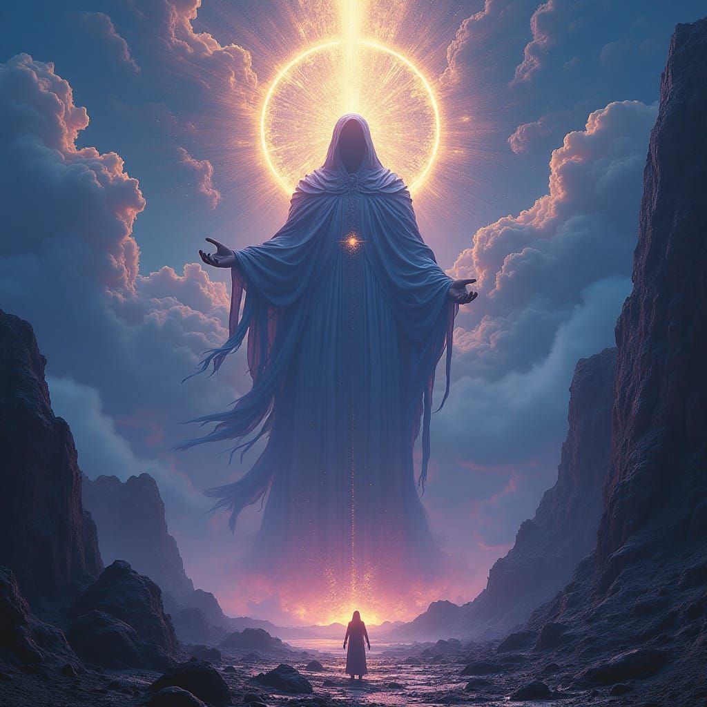 Breathtaking Yahweh in Stunning Matte Painting Style