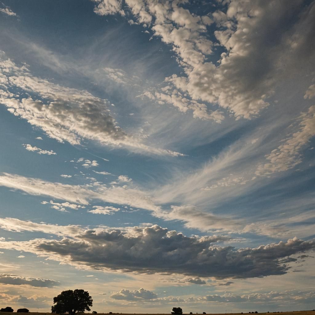 Vast Sky Over Ranch Landscape
