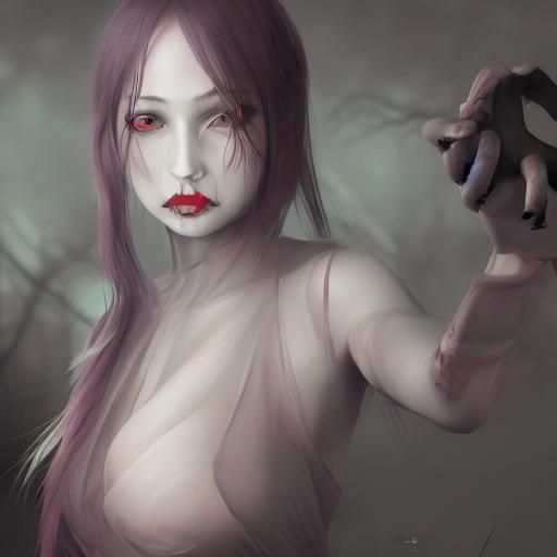Spooky Woman in 3D Anime Art