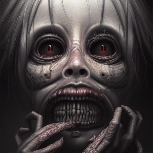 Creepy Popobawa Portrait in Photorealistic Horror Art