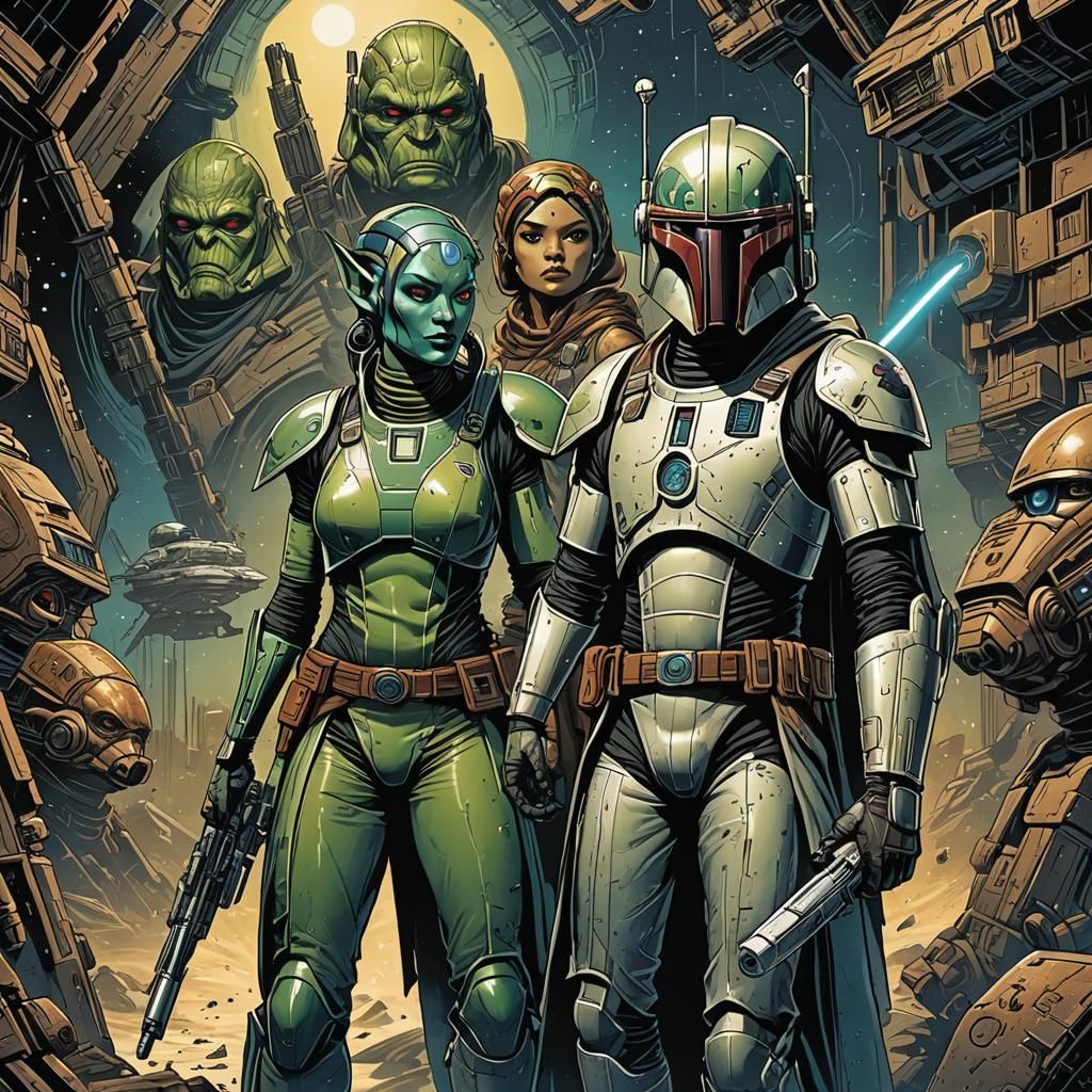 Twi'lek Comic Book Art Illustration