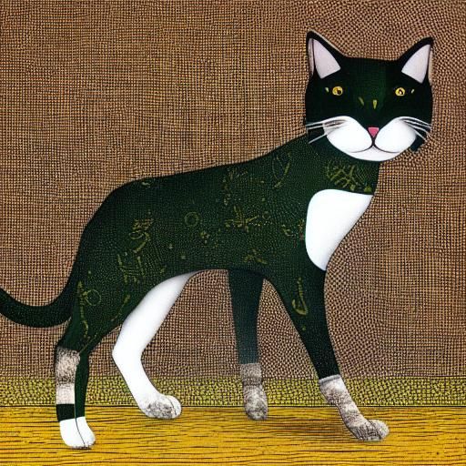 Cat in Graphic Illustration Style