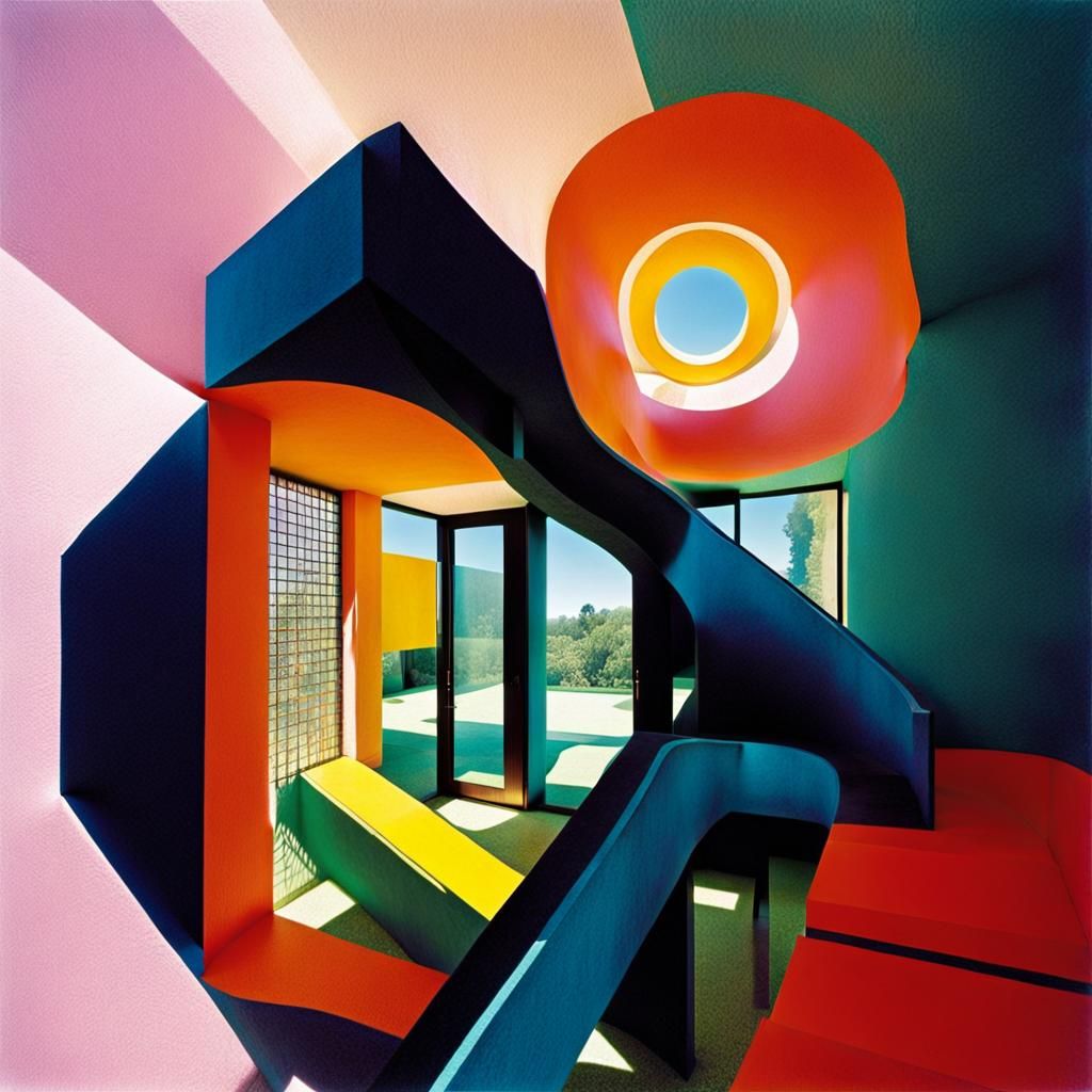 Luis Barragan Inspired Interior with Glass Walls