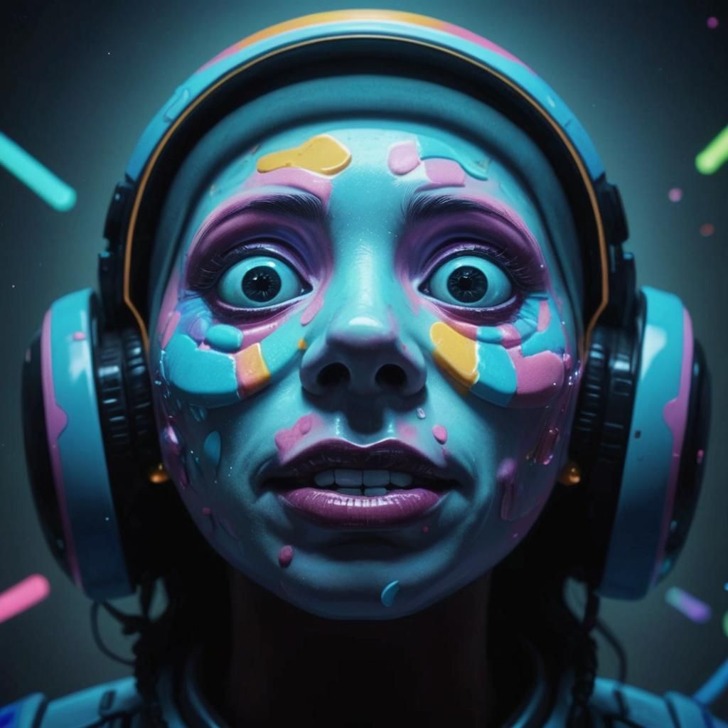 Candy Art Sci-Fi Scene with Dynamic Lighting