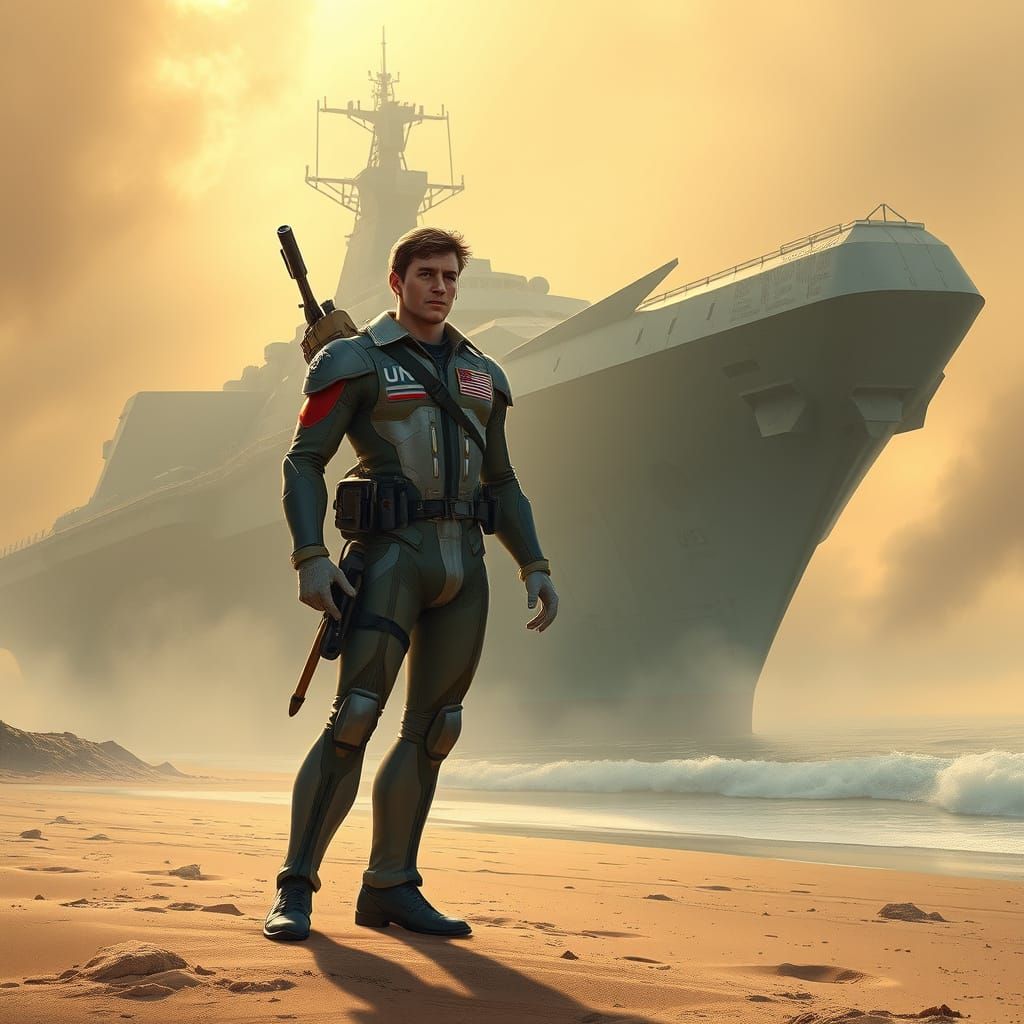 Heroic UN Spacy Pilot on Macross Island