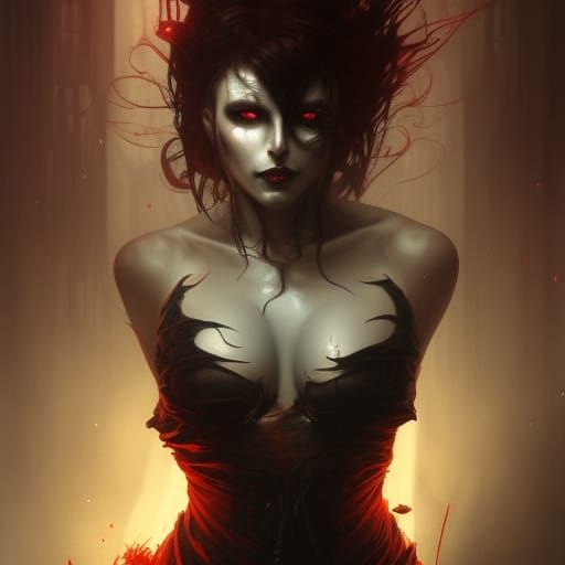 Vampiress in Dark Fantasy Style