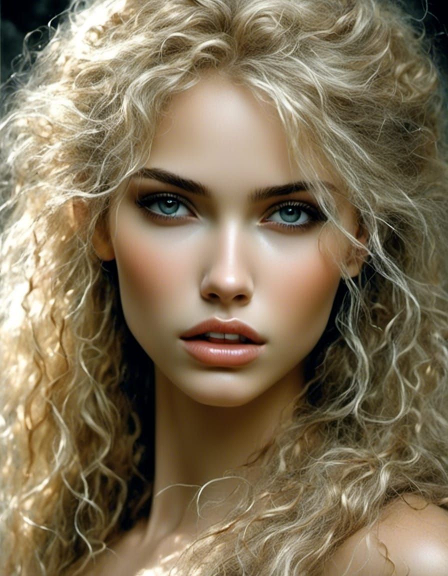 Detailed Portrait of a Beautiful Woman by Luis Royo