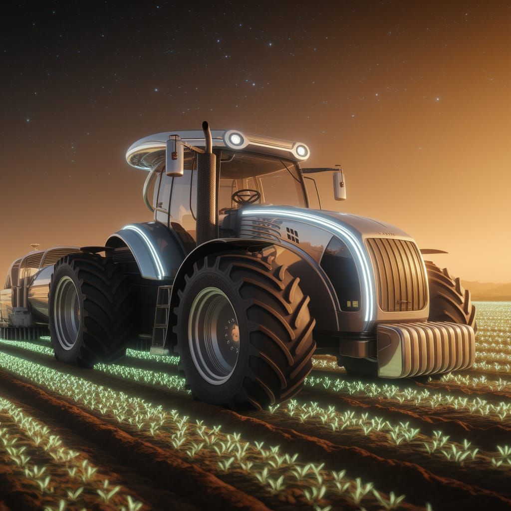 Interstellar Tractor Plows Bioluminescent Field