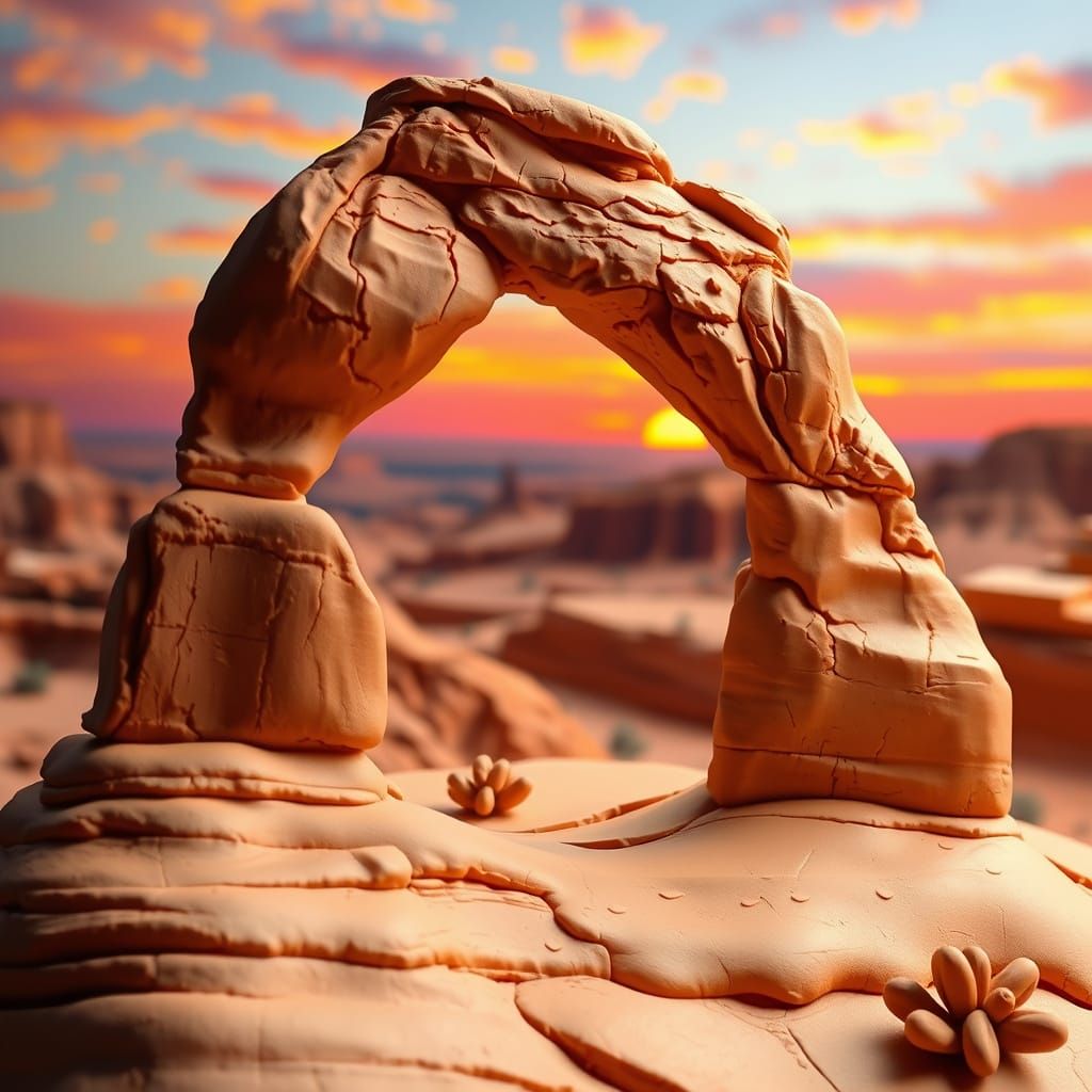 Arches National Park: Clay Model Digital Art