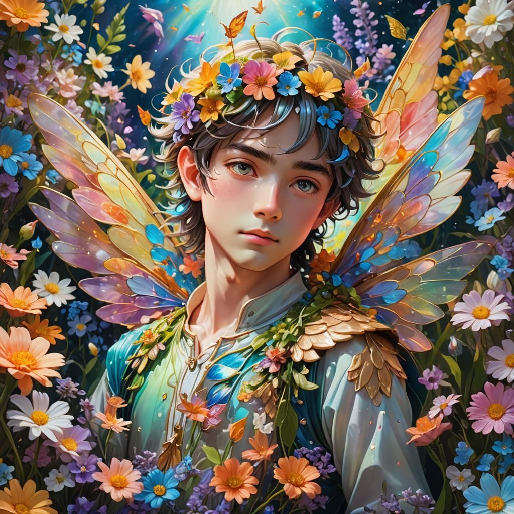 Luminescent Fairy Portrait in 3D Anime Style