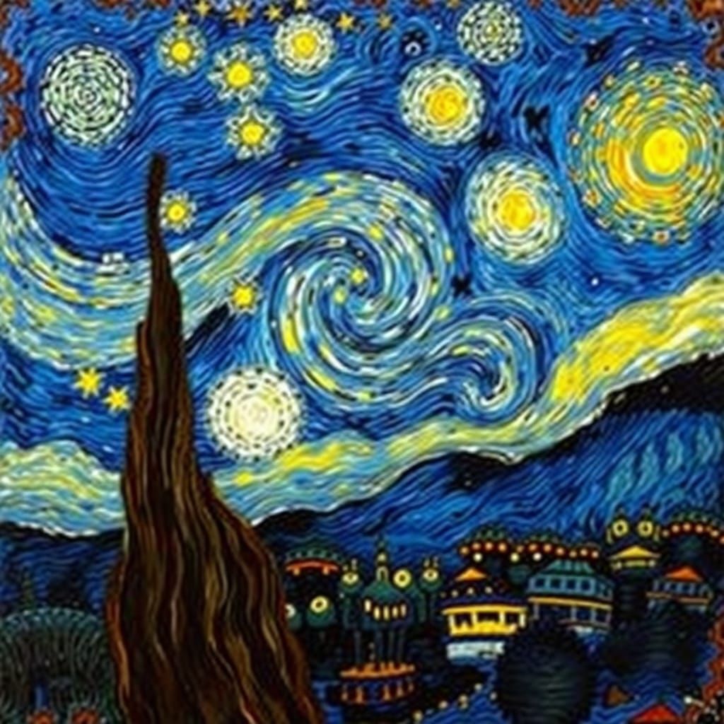 The Starry Night: Van Gogh Recreation