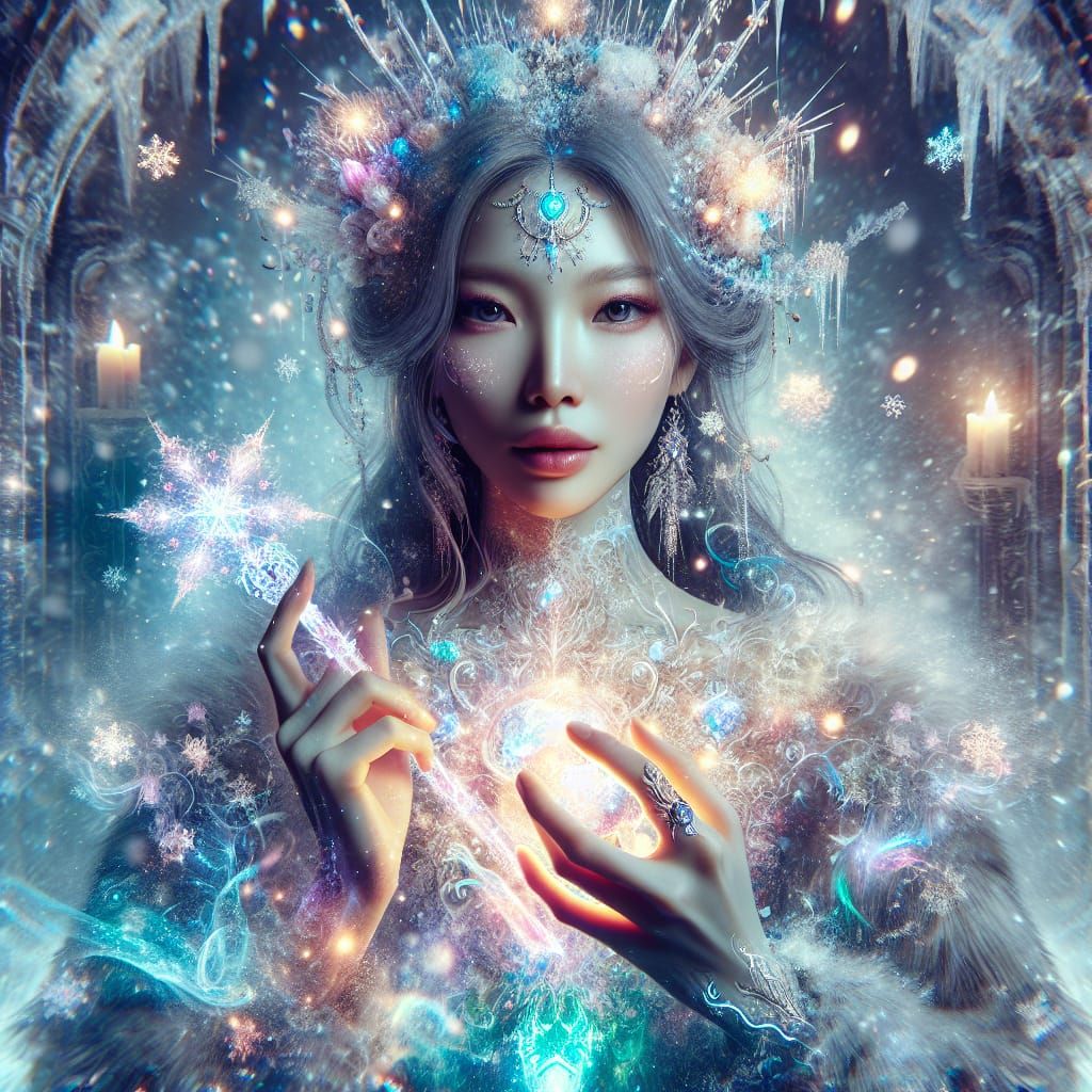 Icy Snow Queen of East Asian Descent