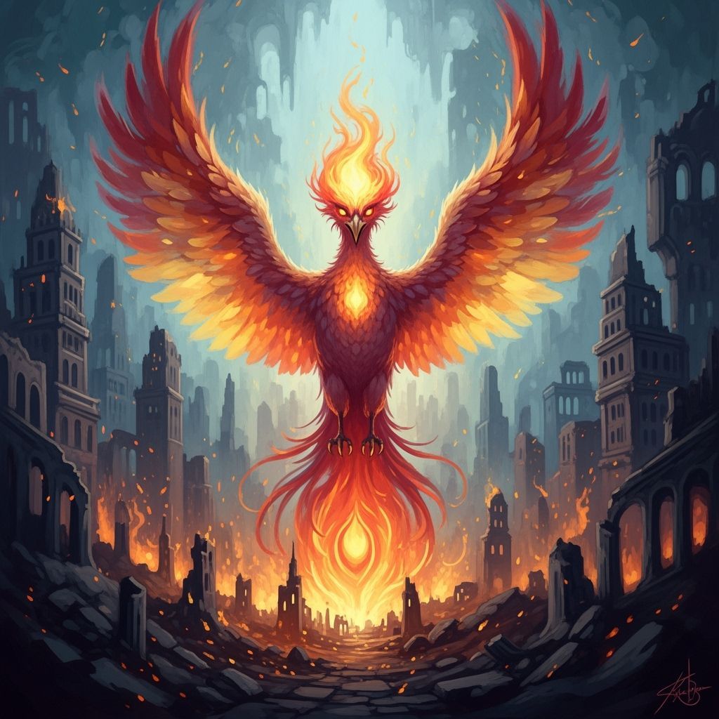 Phoenix Rising: Rebirth in Painterly Style
