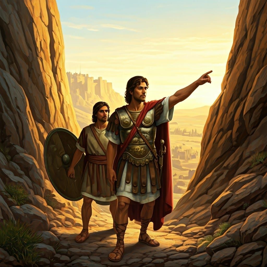 Young Warrior Jonathan Leads the Charge into Battle