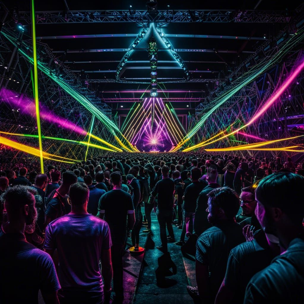 Hyperrealistic Lasers Light Up Music Festival