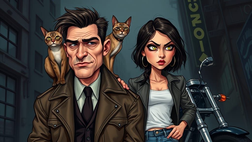 Gritty Urban Portrait of a Young Woman and a Sly Diplomat