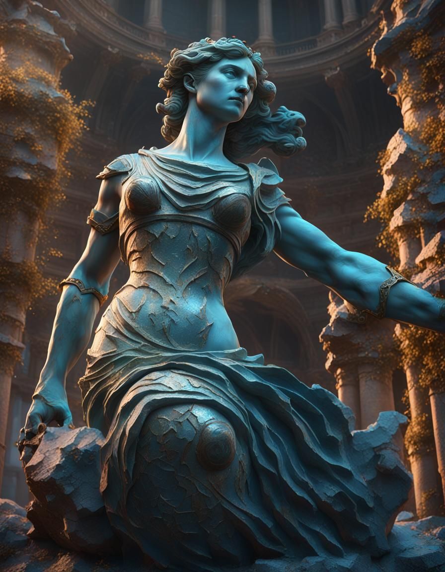 Cracked Venus Statue in Unreal Engine 5