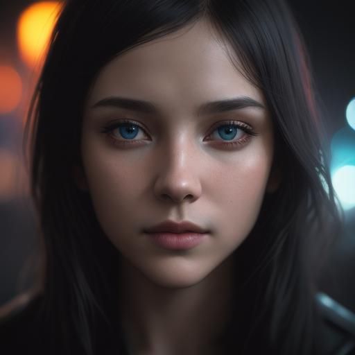 Hyperrealistic Reflection Portrait with Intricate Details