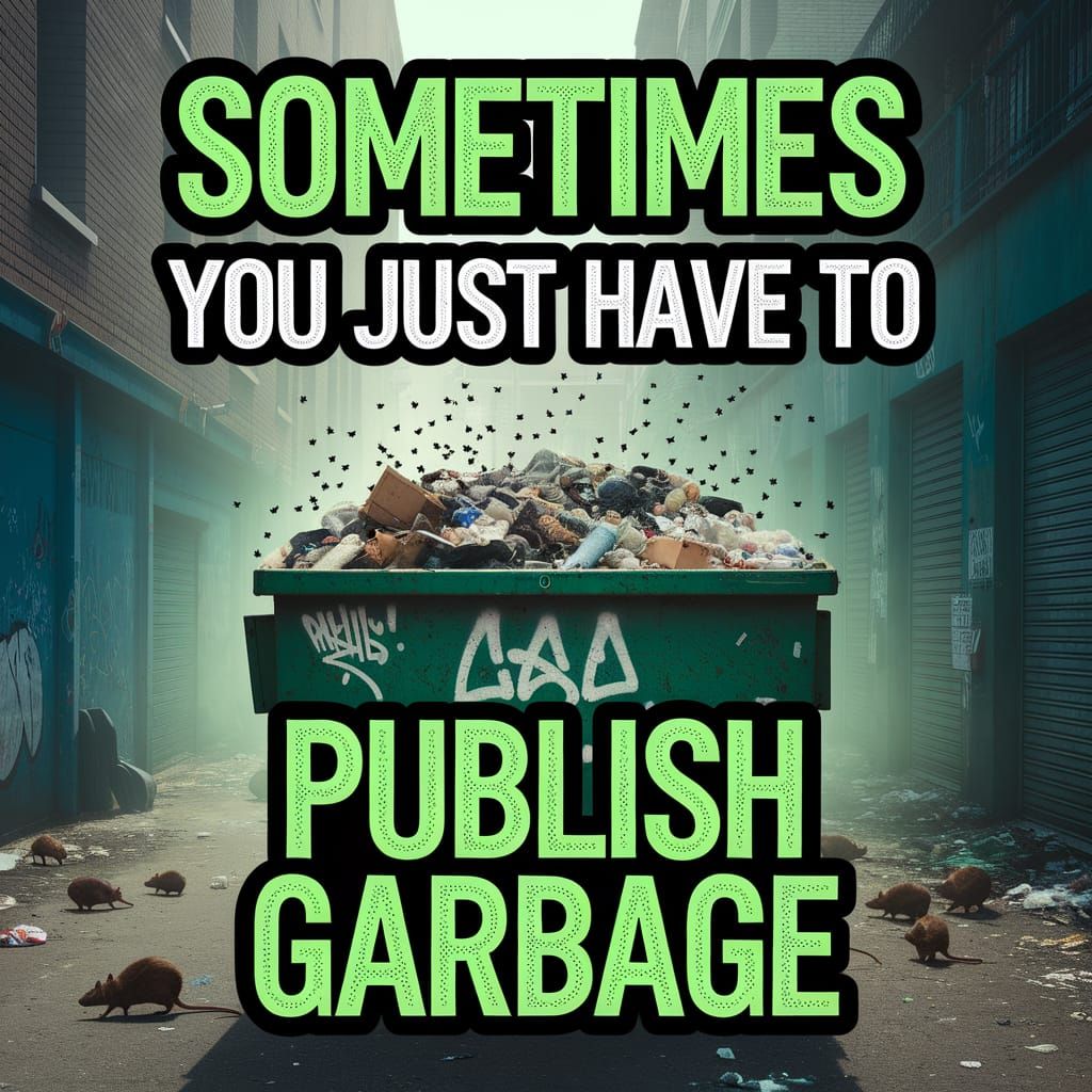 Large text at the top  says "sometimes you just have to" in ...