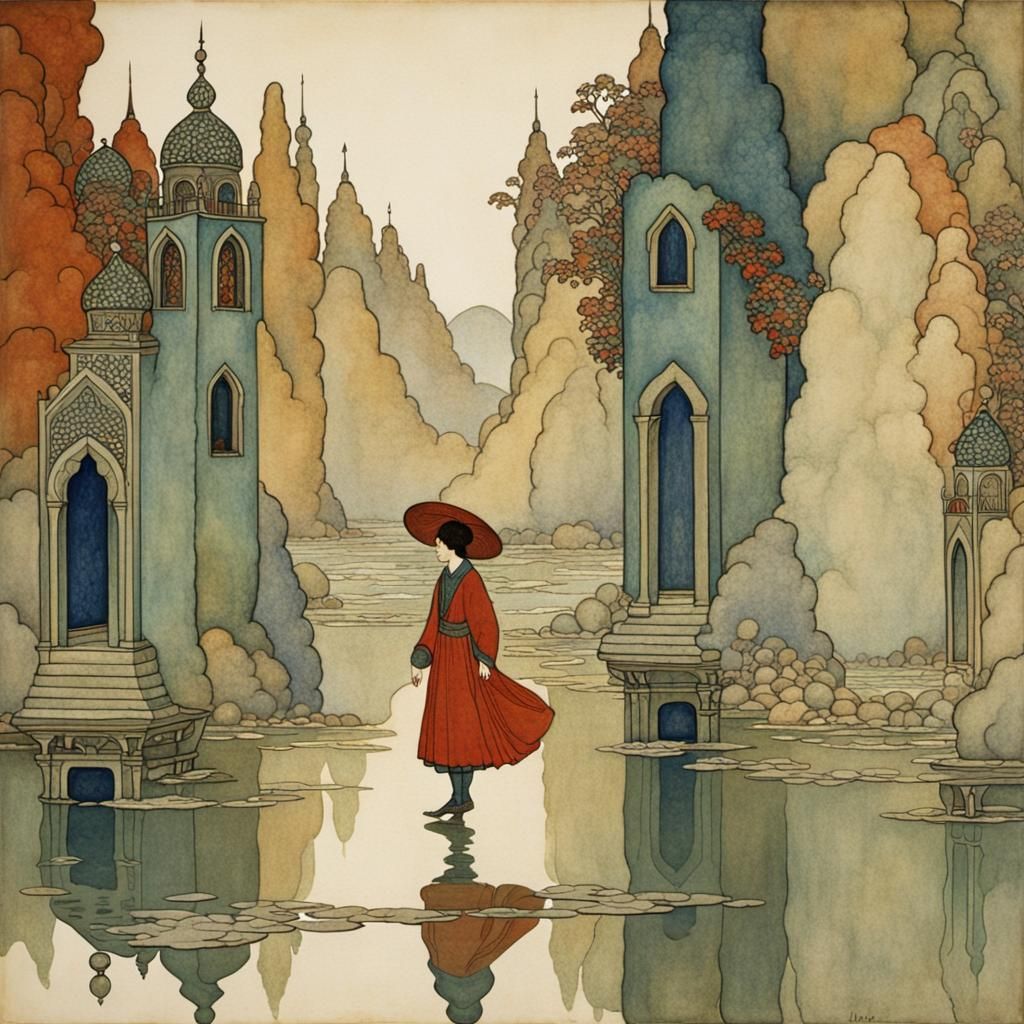 Abstract Art in Edmund Dulac Style