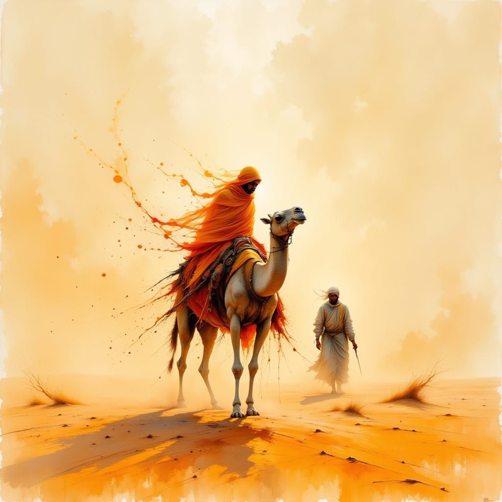 Touaregs in a harsh desert