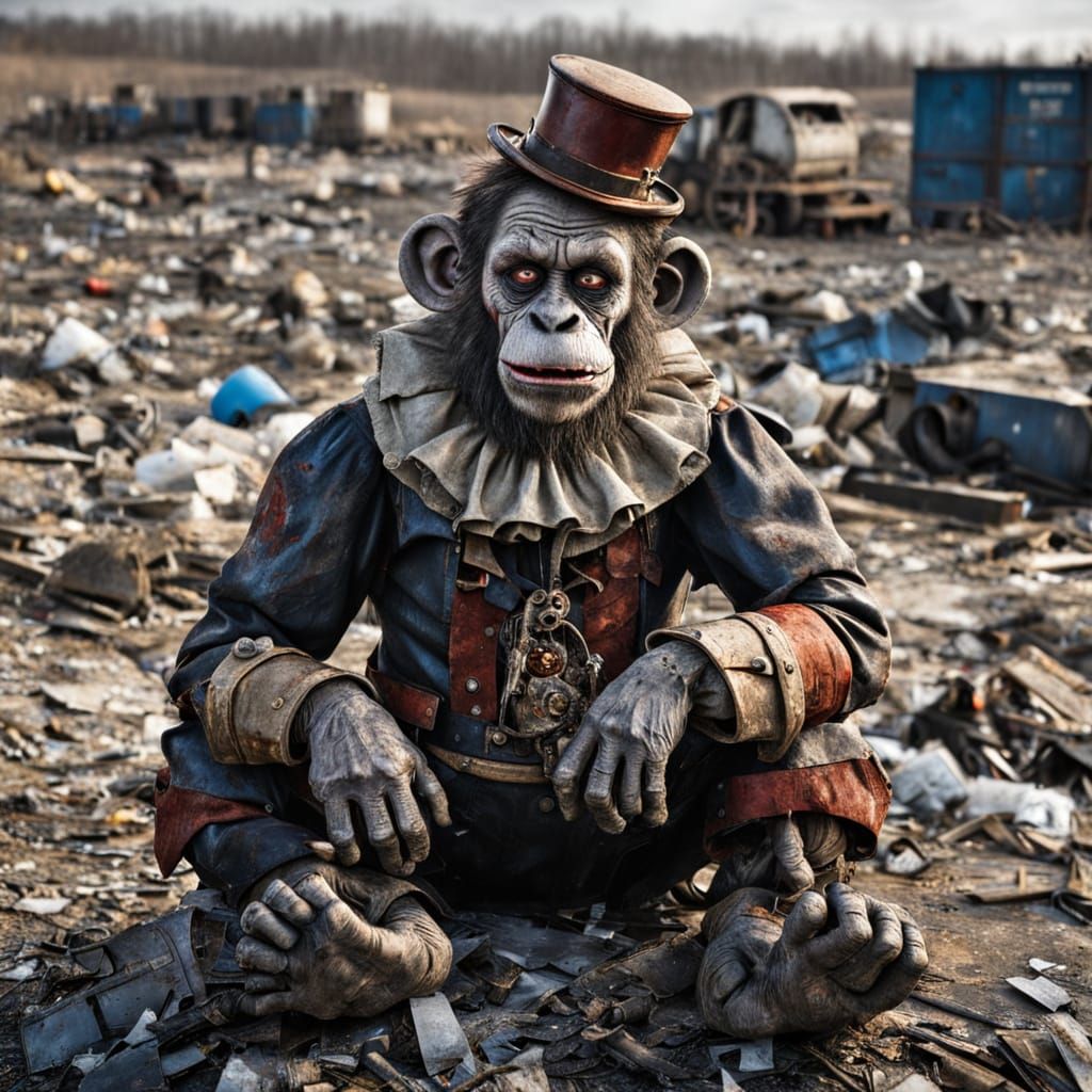Steampunk Abandoned Toddler in a Post-Apocalyptic Sanitary L...