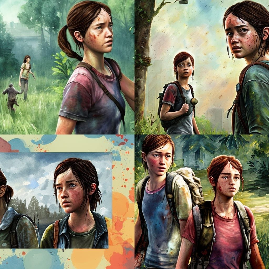 Ellie and Dina: Gouache Impressionist Masterpiece