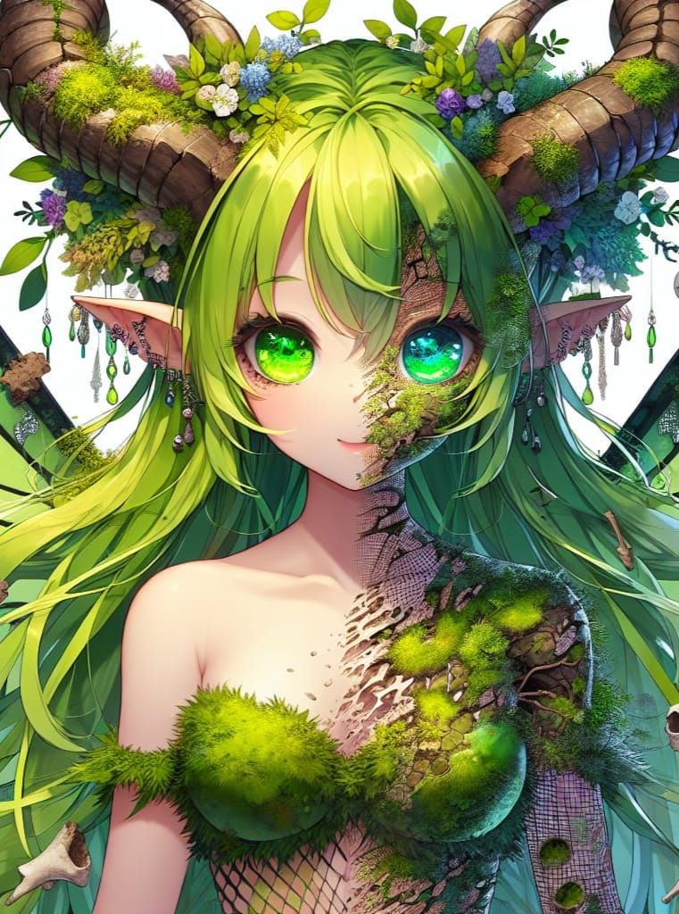 Anime Satyr Fairy in Vibrant Fantasy Concept Art