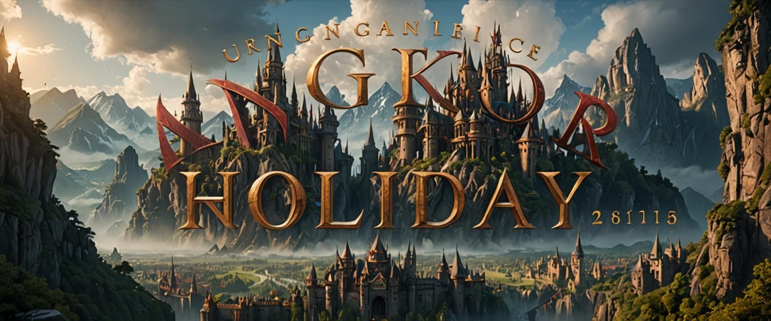 Fantastical Logo Design in Detailed Matte Painting