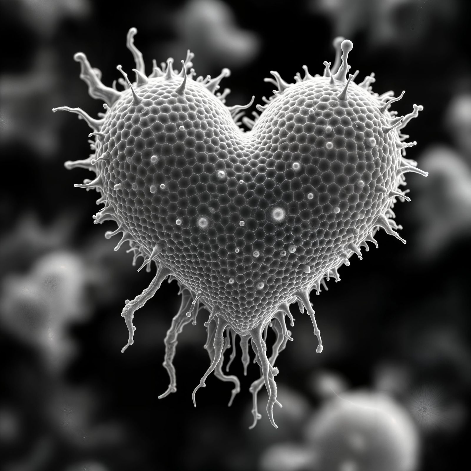 Bacteriophage: Loveheart Virus Under Electron Microscope