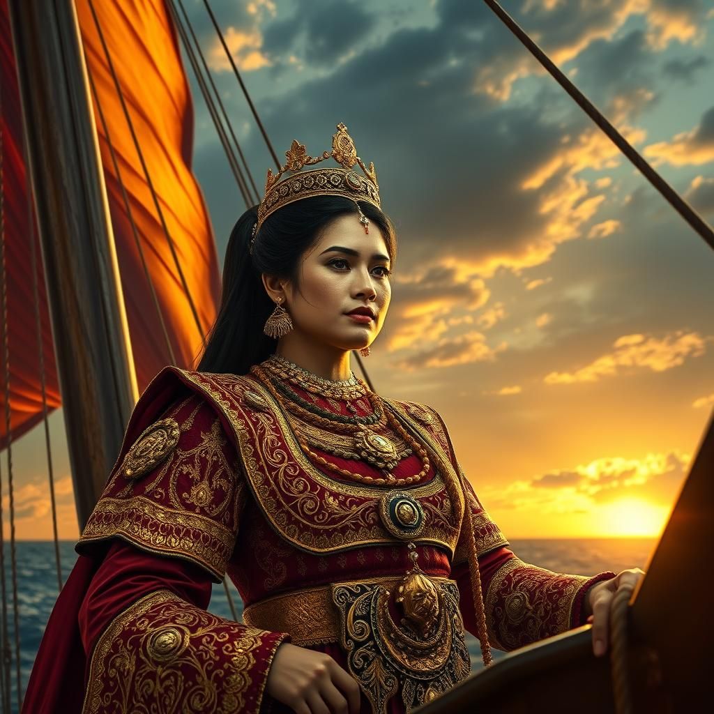 17th Century Malay Queen Commands Ship