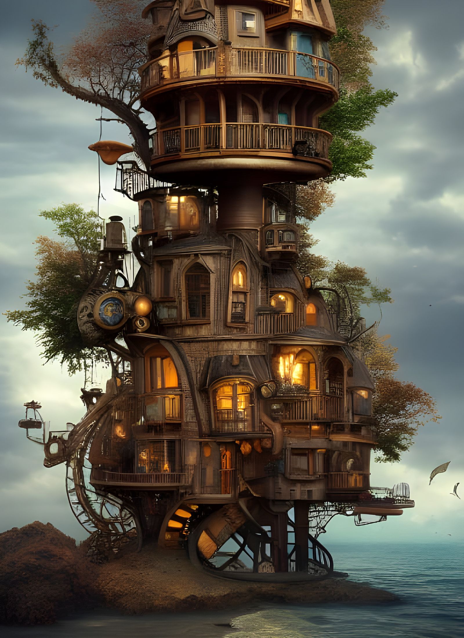 Steampunk Impossible Treehouse