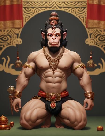 Lord Hanuman: Muscular Monkey God in Devotion