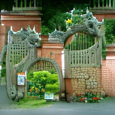 AI Generated Garden Gate