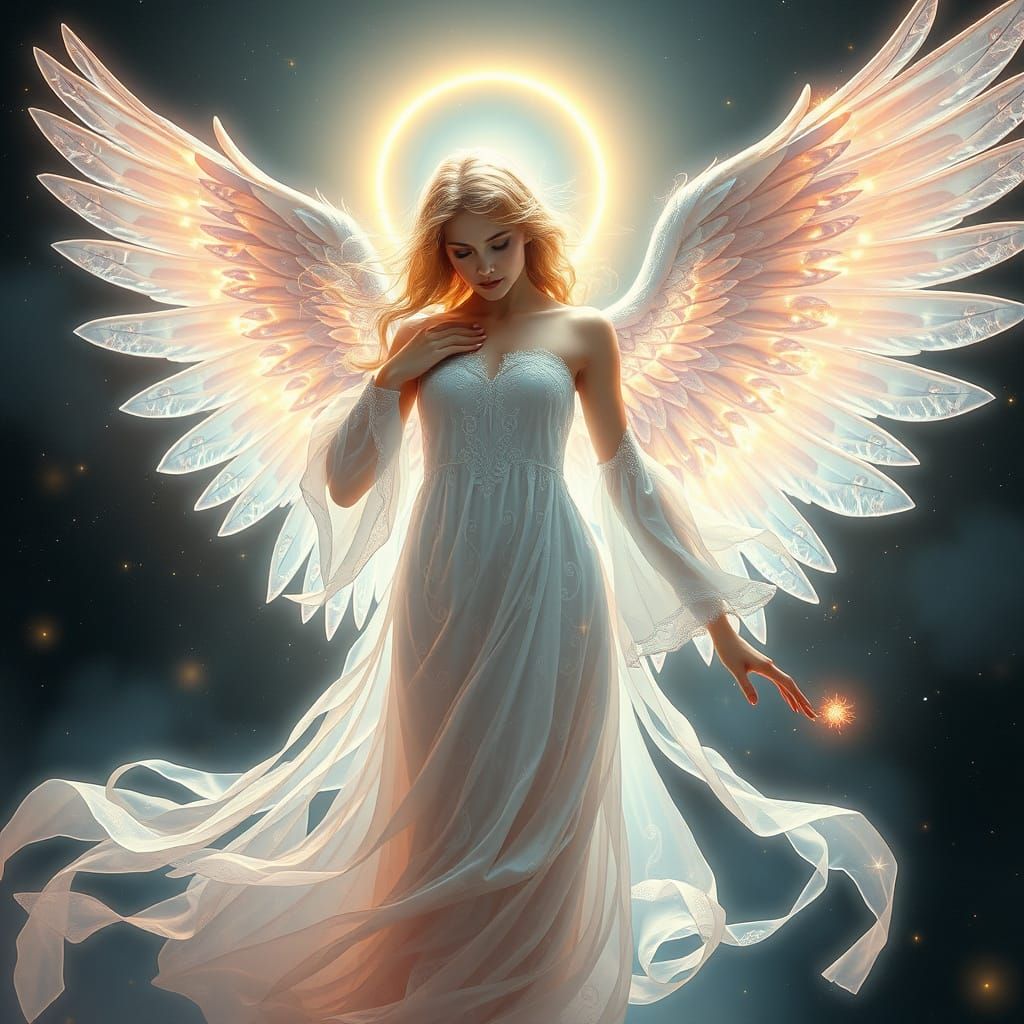 Angel of Celestial Wonder in Ethereal Splendor