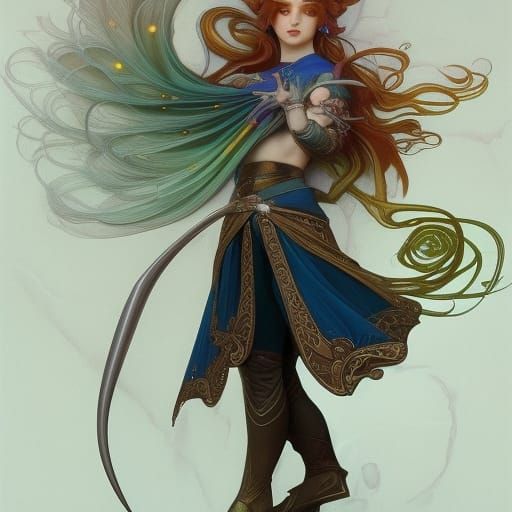 Elven Prince Portrait in Detailed Fantasy Style