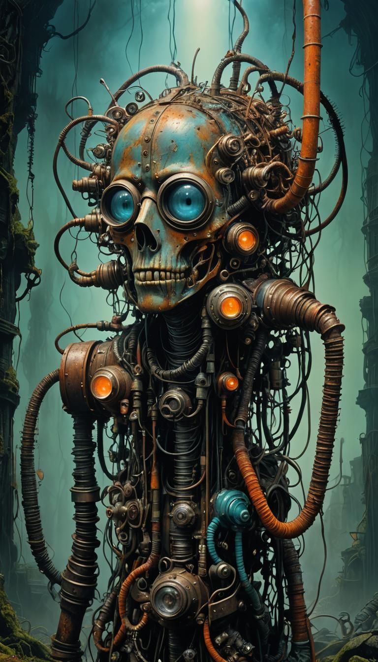 Grotesque Psychoanalytic Device in Hyperrealistic Style