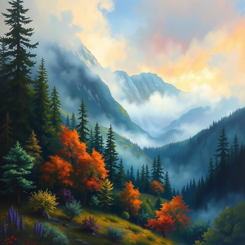 Dreamlike Forests in Vibrant Colors