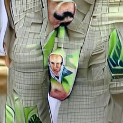 Vladimir Putin Wearing a Borat Tie Portrait