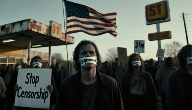 Protest at Truck Stop: Stop Censorship Rally