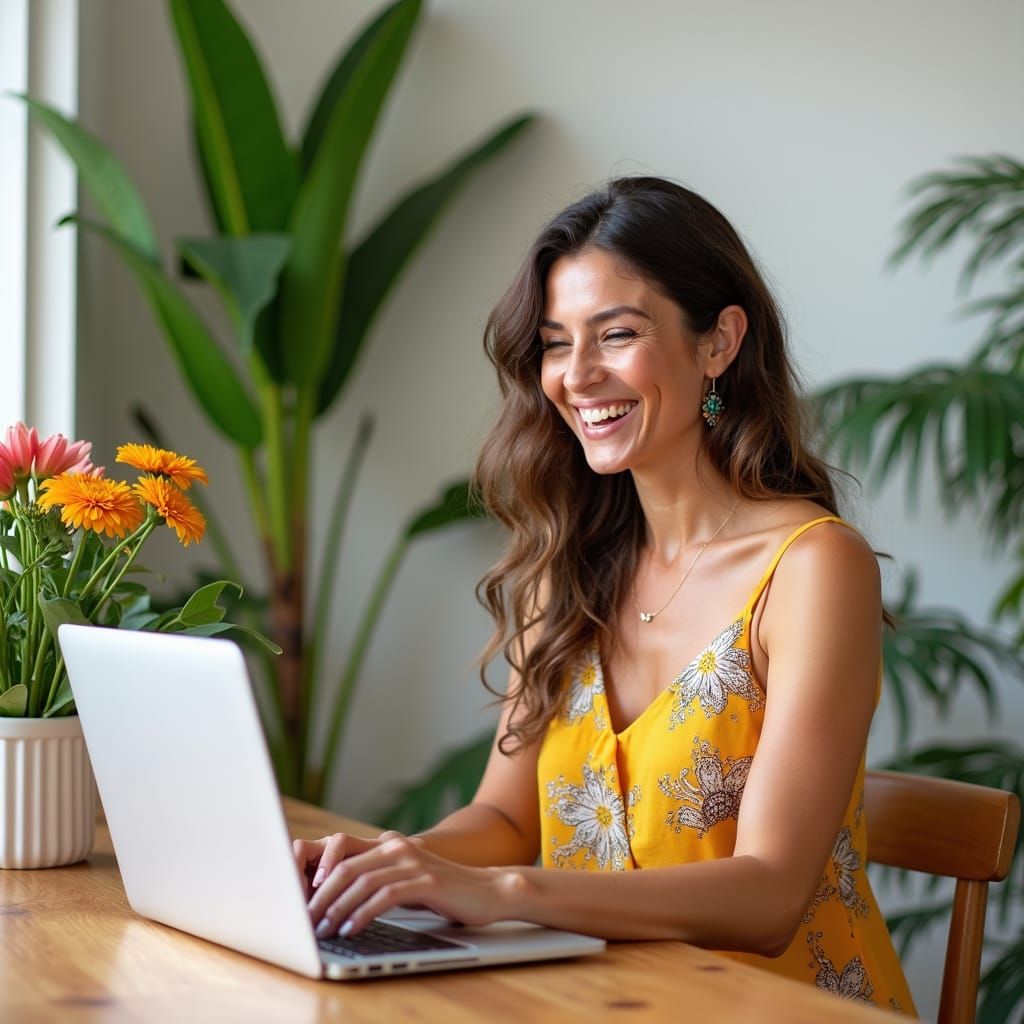 Happy Online Health Coach Work-Life Balance