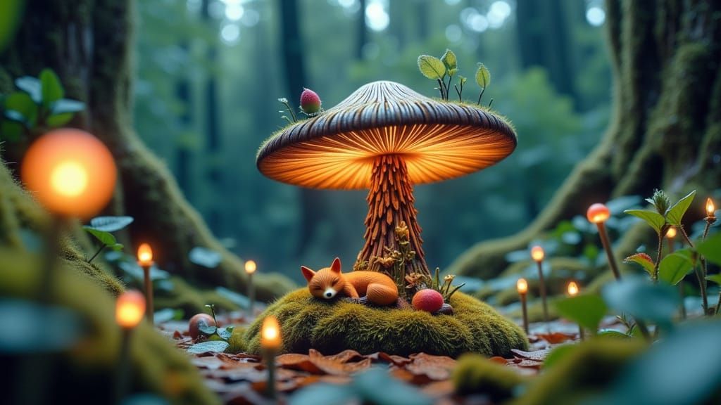 Enchanted Forest Fox Carving