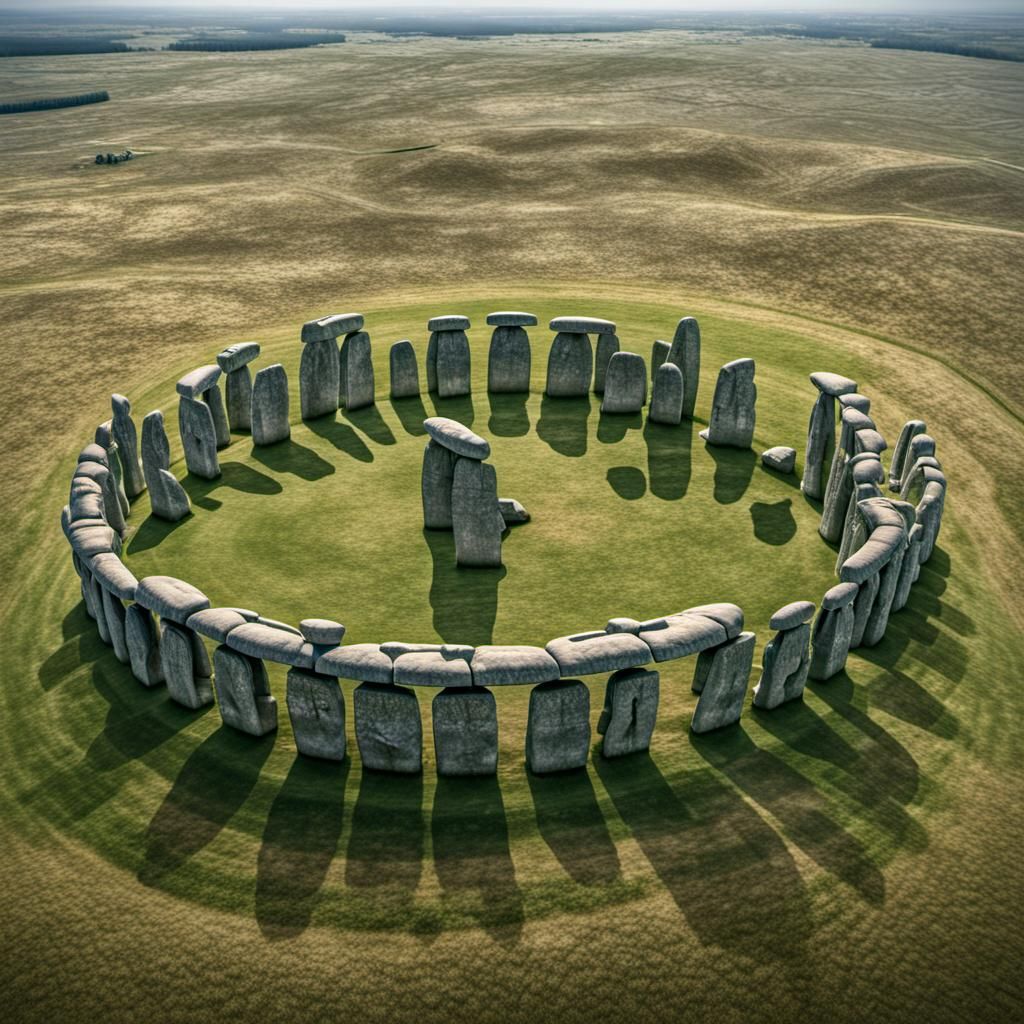 UFO Over Stonehenge: Hyperrealistic Cinematic Image