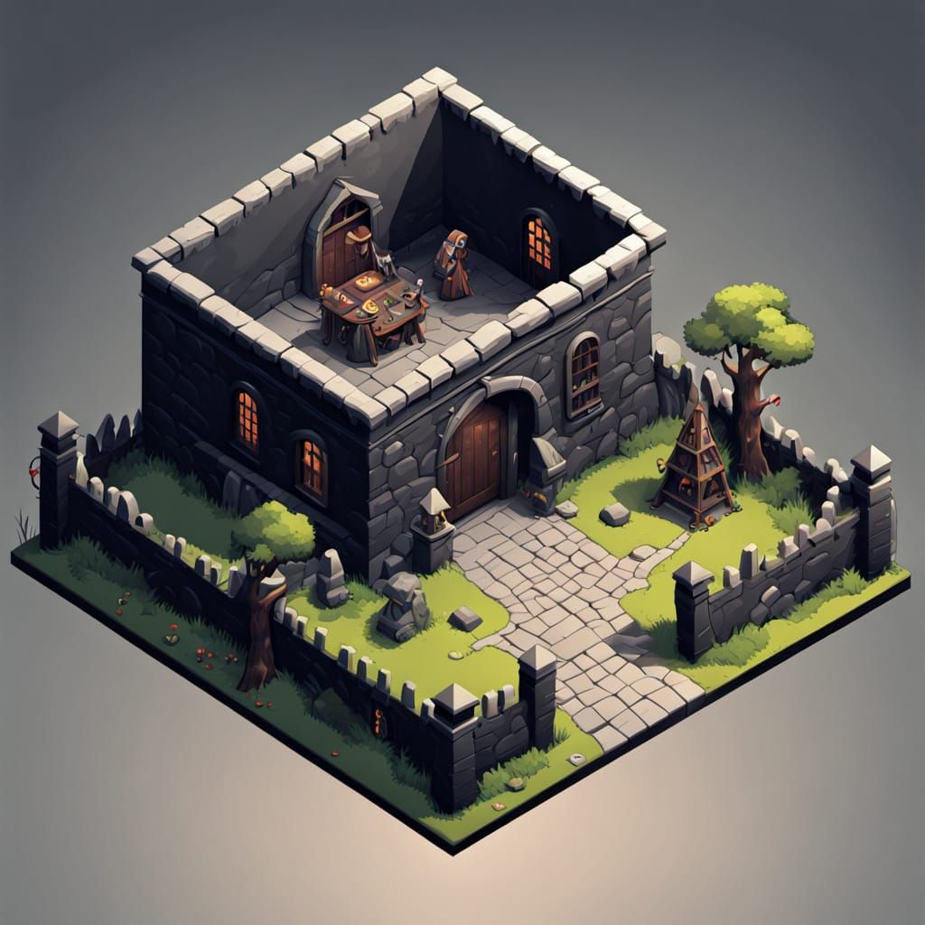Grimdark Isometric Landscape