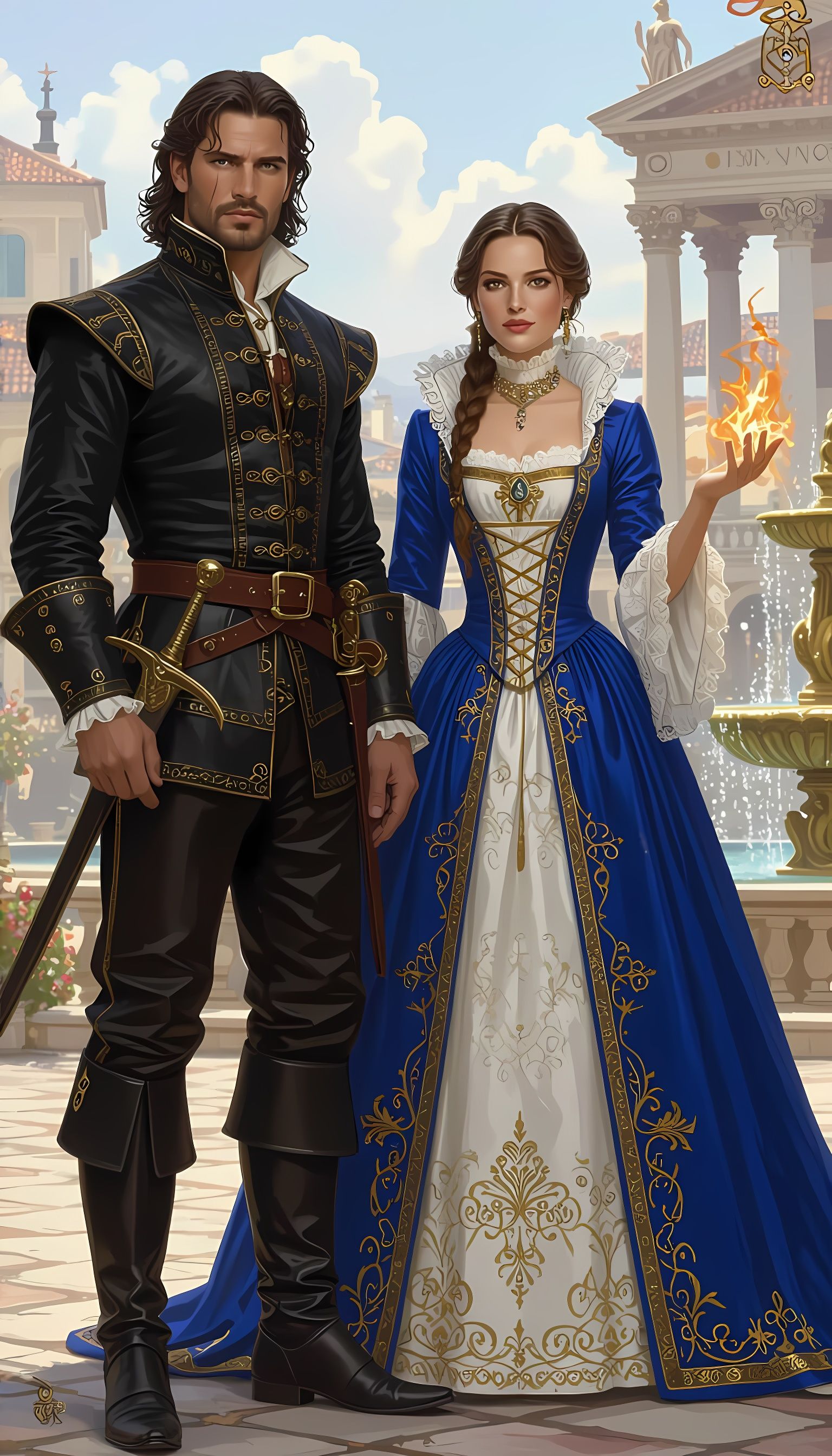 17th-Century Swashbuckler and Sorceress