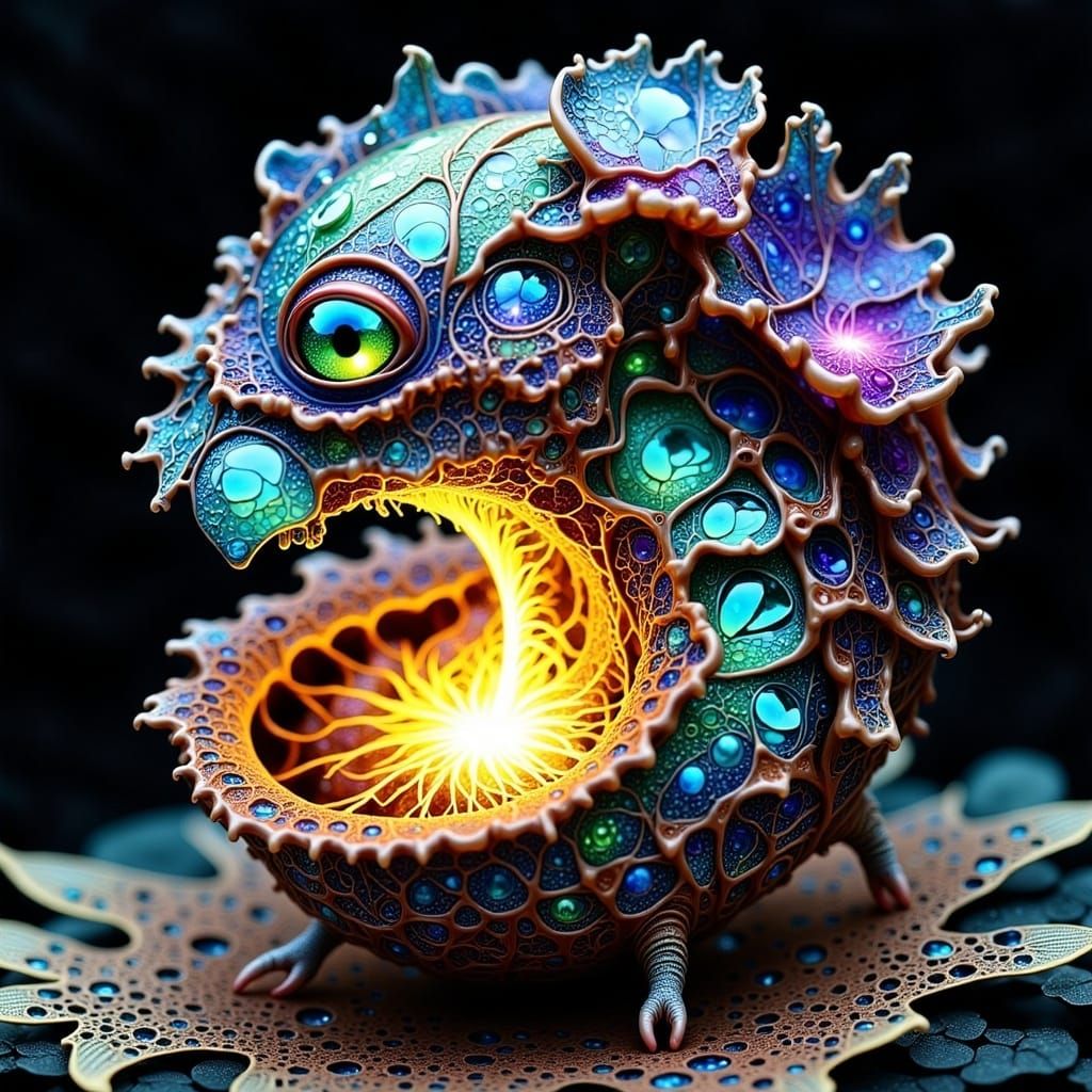 Surrealistic 3D Nautilus Pot in Intricate Photorealistic Sty...