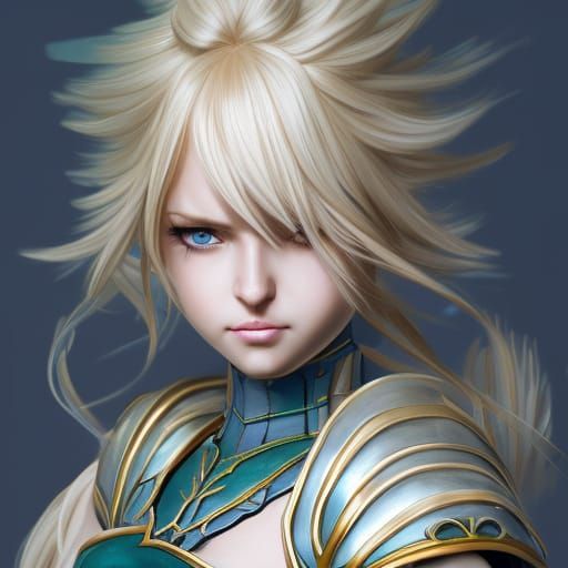 Anime-Inspired Knight Portrait with Volumetric Lighting