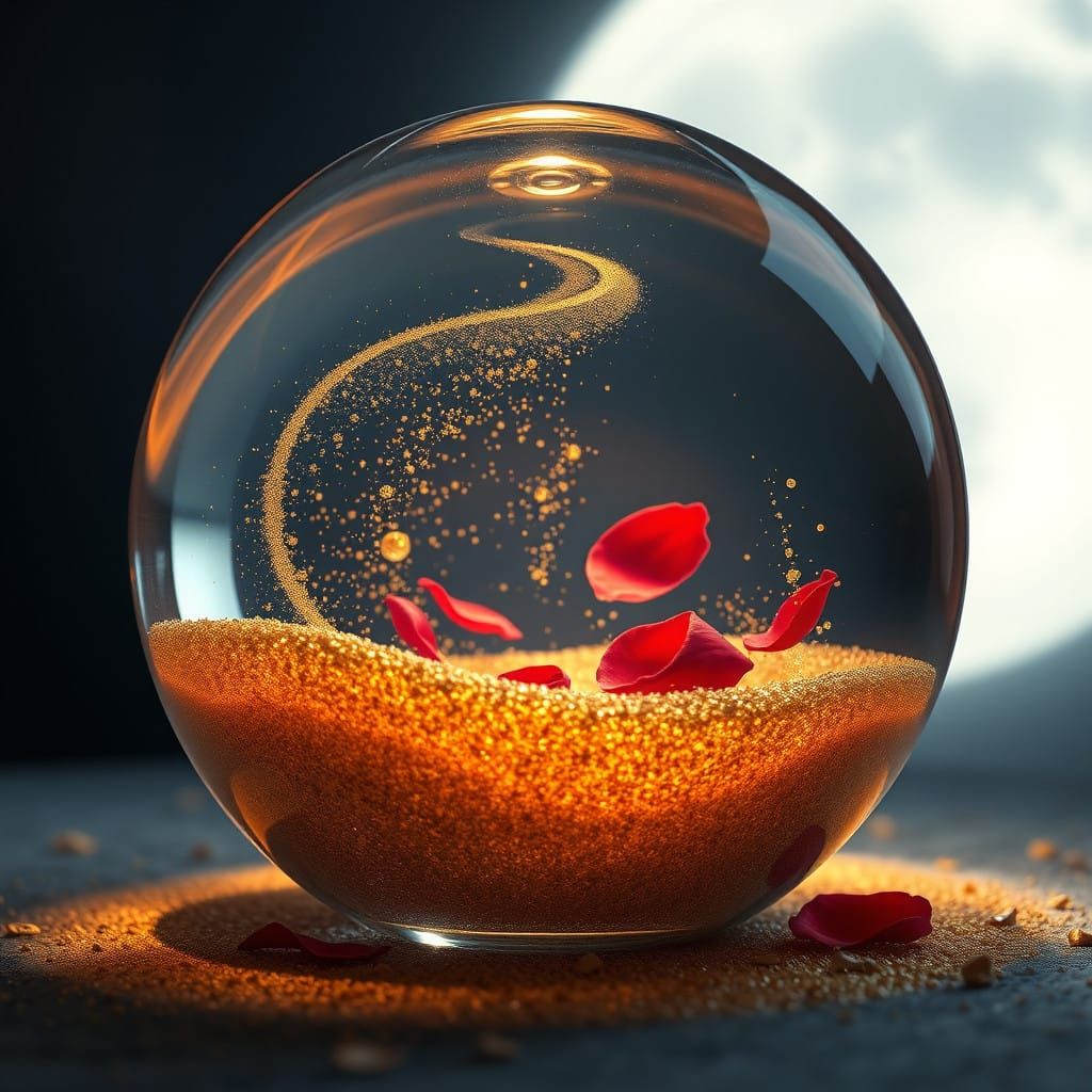 Enchanted Glass Orb Radiates Ethereal Glow