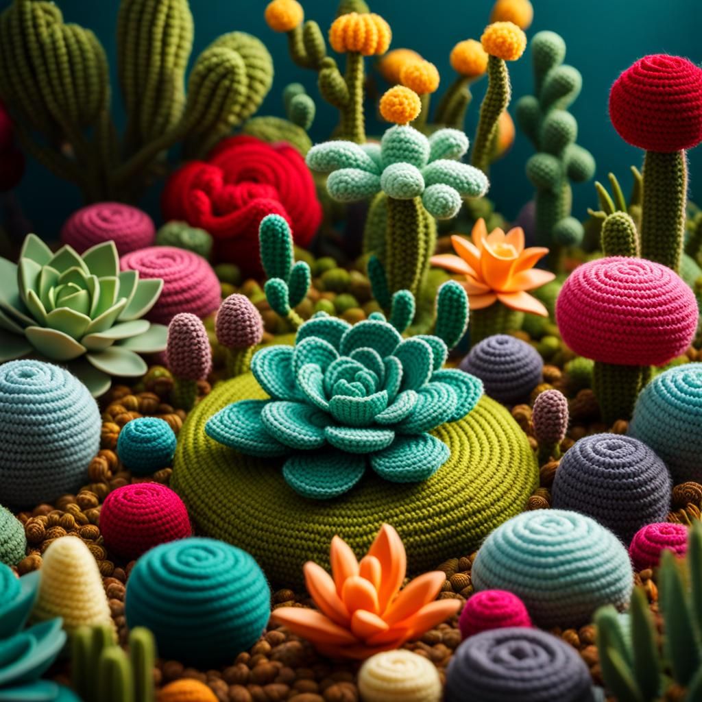 Crochet Art: Stunning Succulent Garden in Yarn